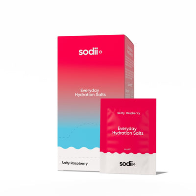 Salty Raspberry - 30 Sachets by Sodii, hydration salts for Drinks, Electrolytes, New Arrivals, Dirty Keto, Low Carb collections