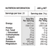 Nutrition information panel for Sodii Raw Electrolyte Honey