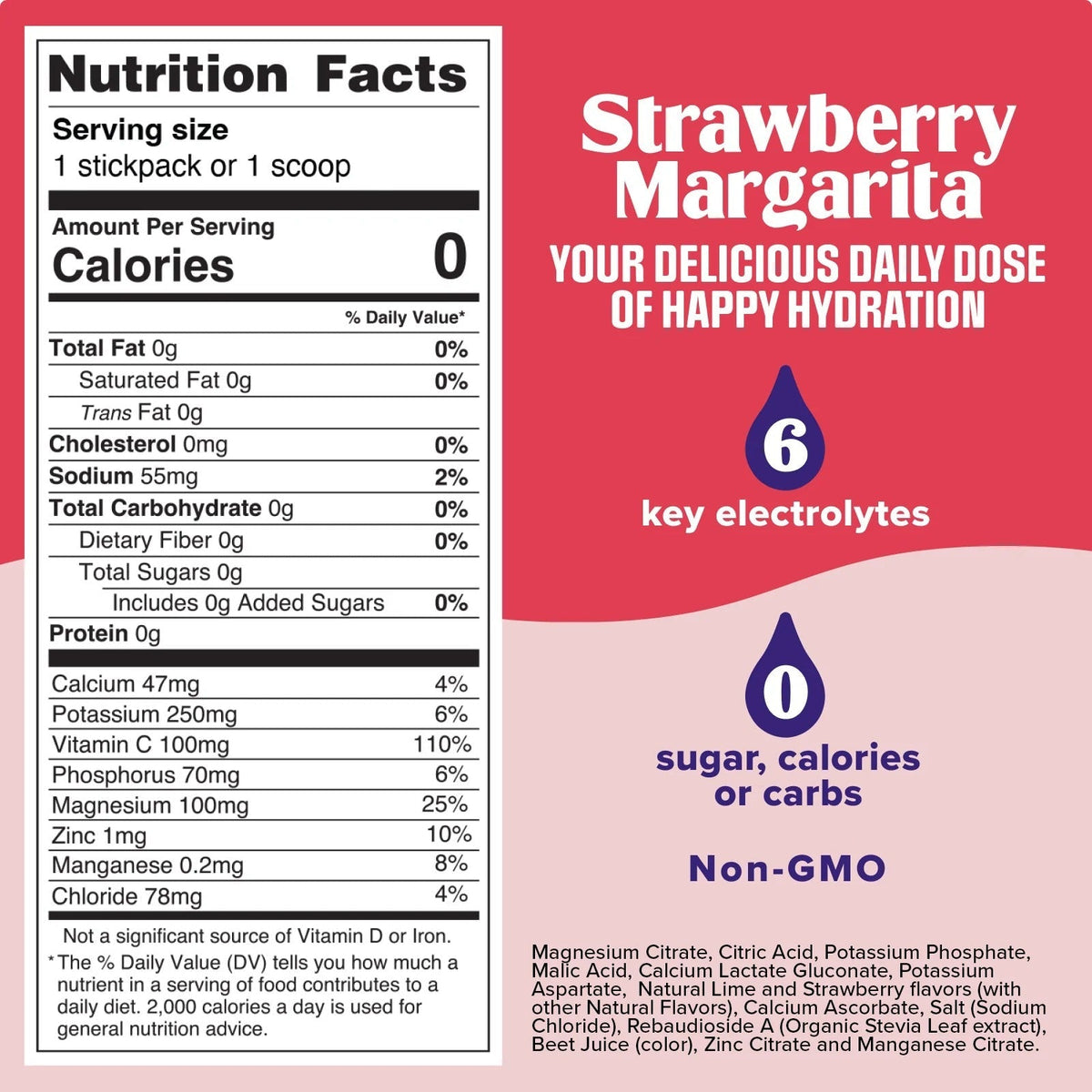 Strawberry Margarita Electrolyte Powder - 90 Serves