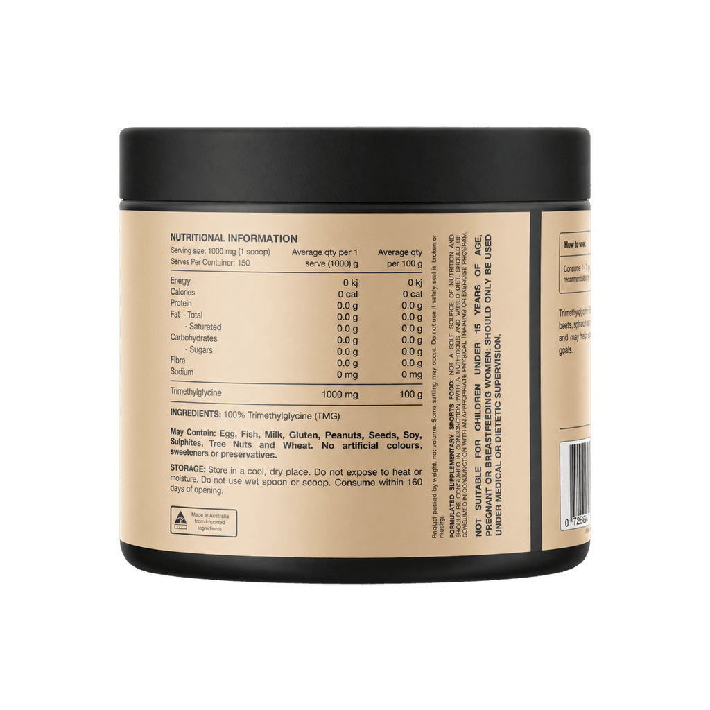 TMG 100% Pure Trimethylglycine - 150 Serves