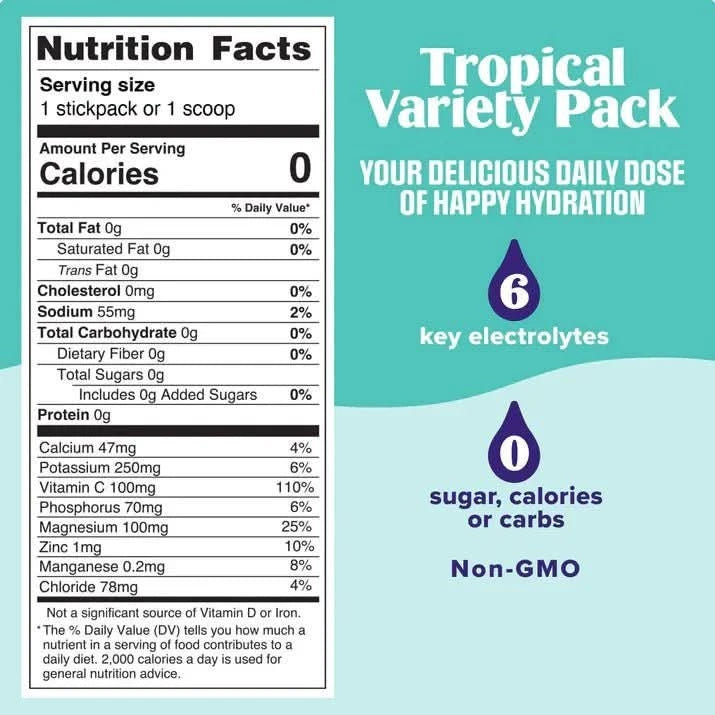 Tropical Variety Pack - Electrolyte Drink Mix - 20 ct - LYTES