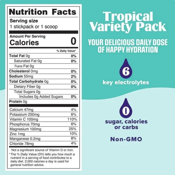 Tropical Variety Pack - Electrolyte Drink Mix - 20 ct - LYTES