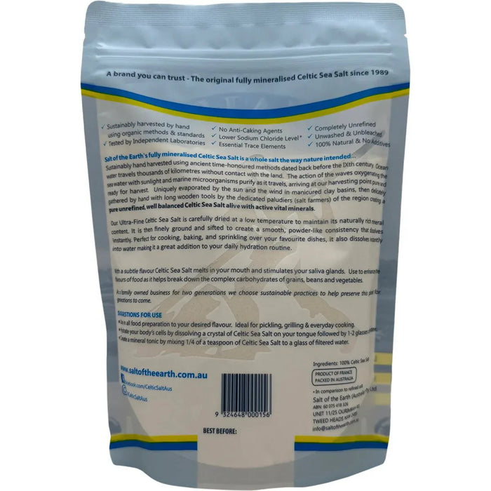 Ultra Fine Ground Celtic Sea Salt - 650g - LYTES