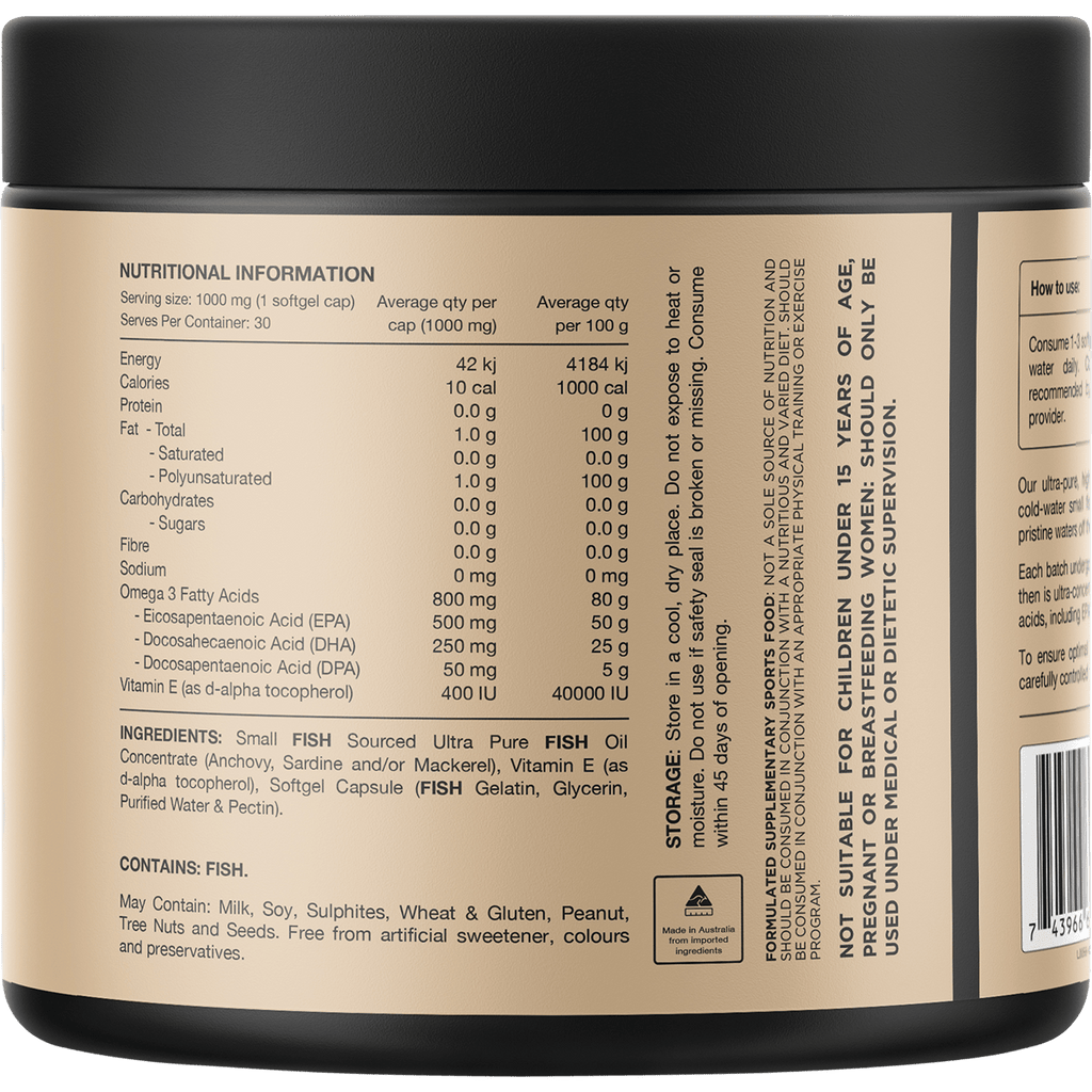 Ultra Fish Oil High Strength Norwegian Omega 3 - 30 Caps