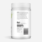 Back view of Ultra Pure Creatine - 300g by Melrose showing dosage instructions and product details on white container.
