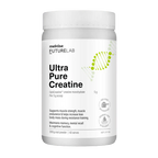 Ultra Pure Creatine - 300g by Melrose, white container with green DNA design, muscle and cognitive support supplement.
