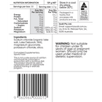 Unflavoured - 30 Sachets by Sodii showing nutritional facts, ingredients, and usage warnings on white label.