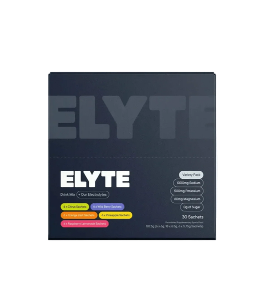 Elyte product packaging on a white background