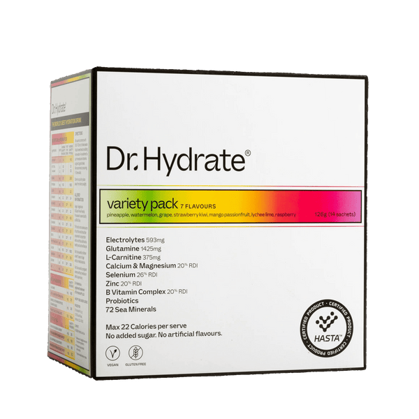 Dr. Hydrate Electrolyte Powder Variety Sachet Pack - 14 Serves