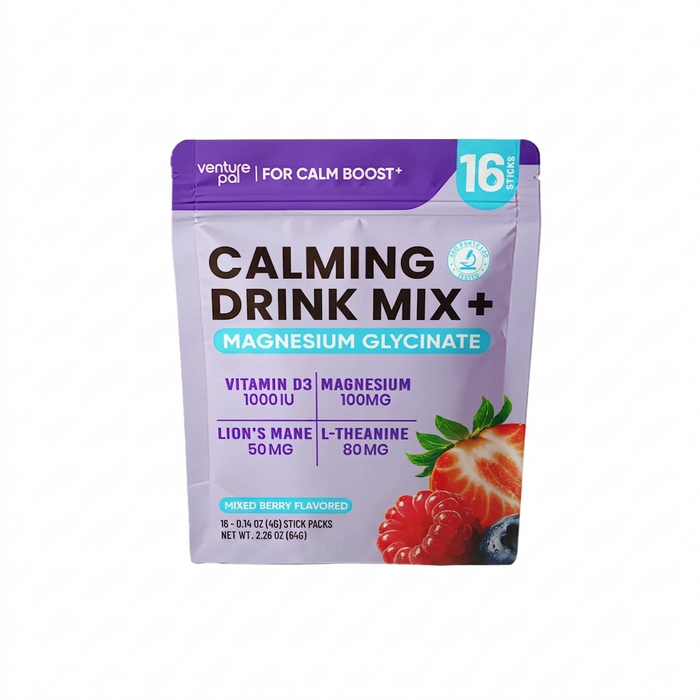 Calming Drink Mix + Magnesium Glycinate - Mixed Berry Flavour - 16 Sticks