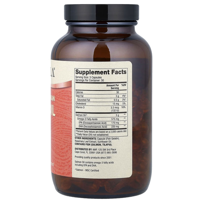 Wild Caught Alaskan Salmon Oil - 90 Capsules - LYTES