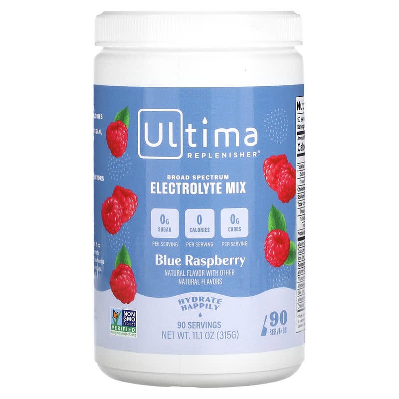 Buy Ultima Replenisher Blue Raspberry Electrolyte Drink, Keto Friendly ...