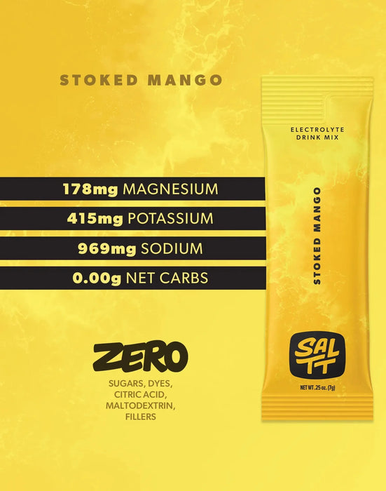 Stoked Mango Electrolyte Drink Mix - 30 Sticks - Yo Keto